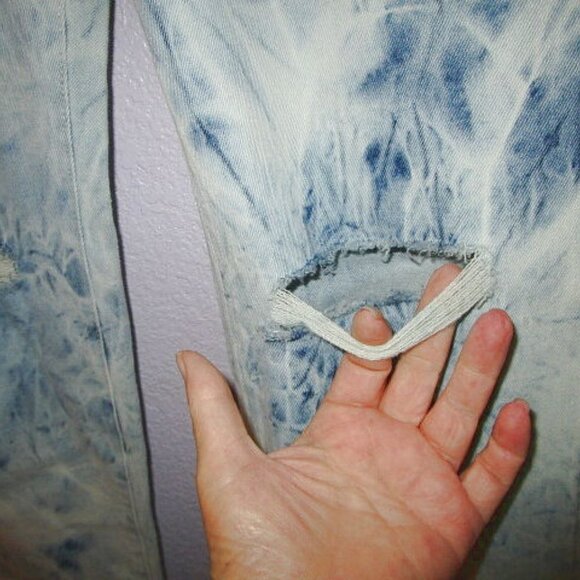 NWT Style & Co TIE DYE Stretch Size 12 JEANS Boyfriend CURVY Denim HIGH RISE - Picture 6 of 12